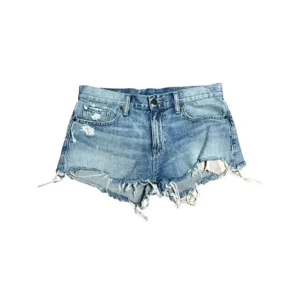 Denim & Supply Ralph Lauren Boyfriend Cutoff Distress Denim Shorts Size 27
